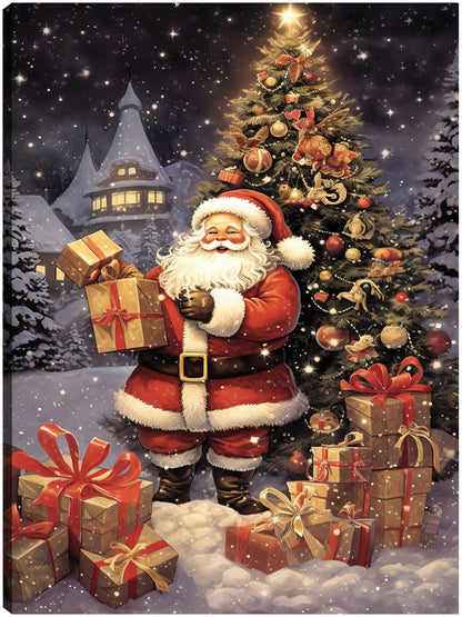 Regalos de Papá Noel bajo el árbol de Navidad - Imagine It Images