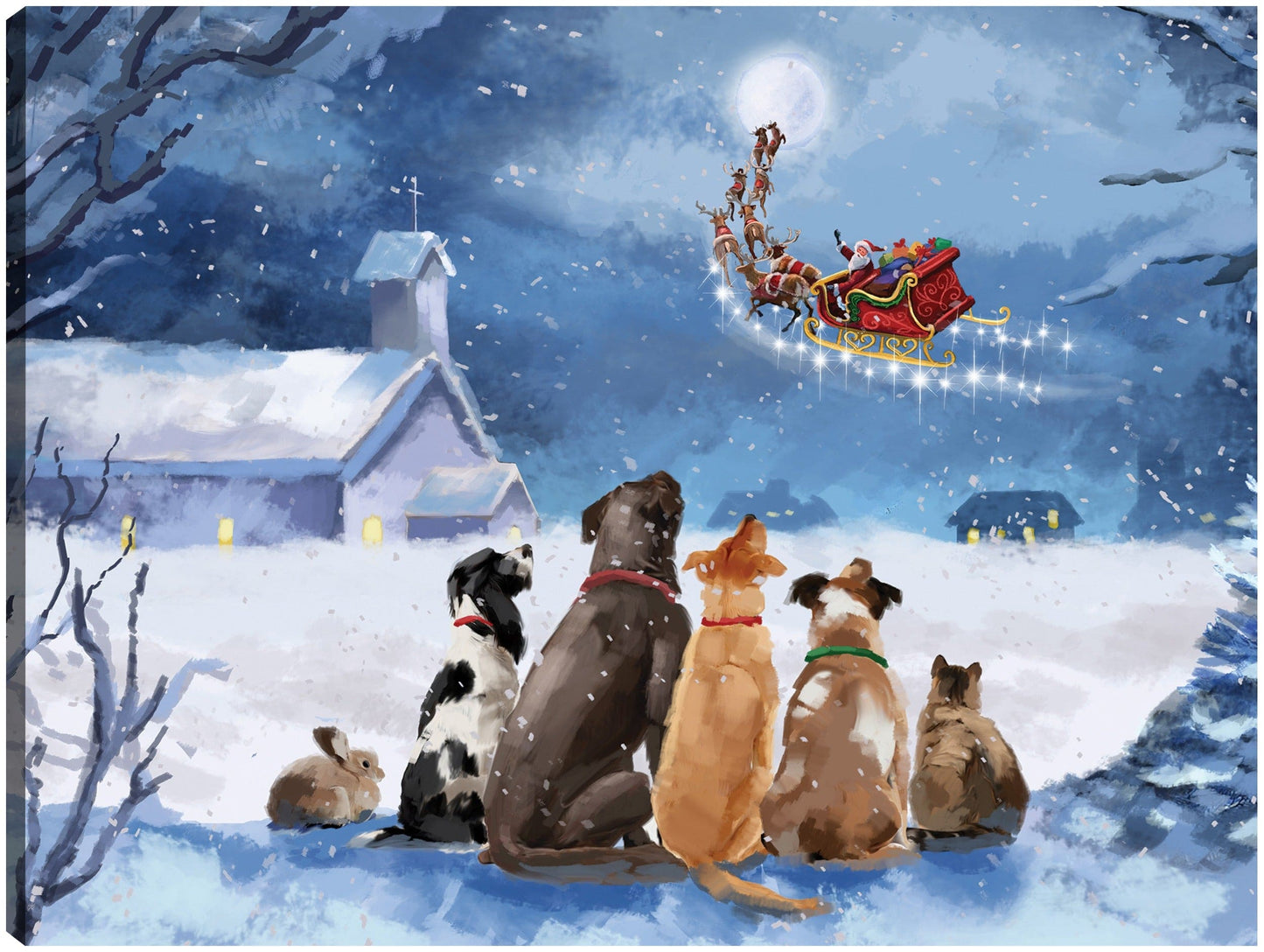 Pets Watching Santa - Grateful Licensing Studio
