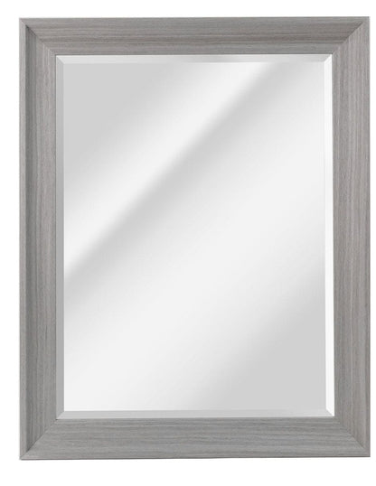 Espejo decorativo con marco de madera flotante de transición gris