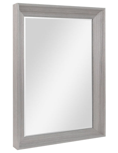 Espejo decorativo con marco de madera flotante de transición gris