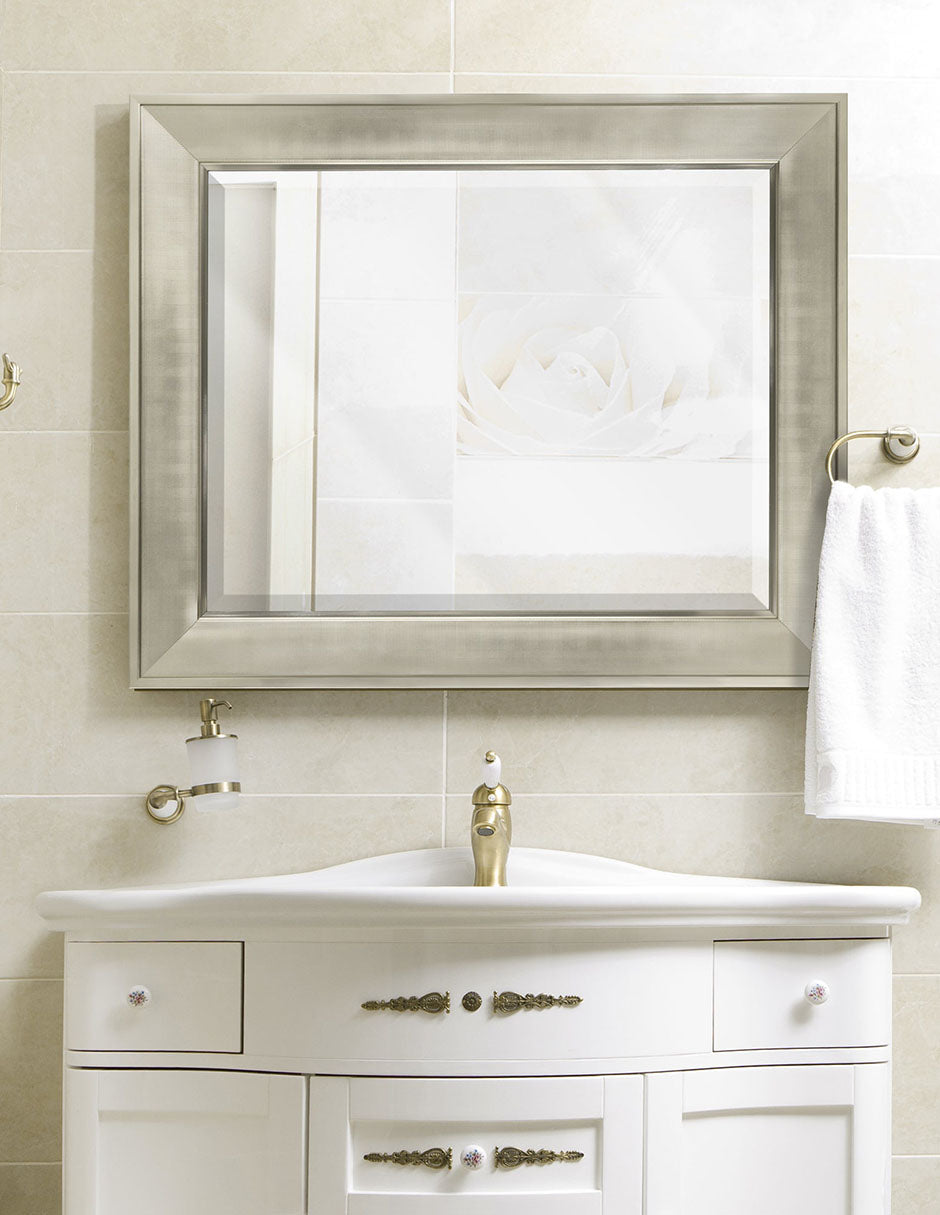 Espejo decorativo de pared con marco rectangular