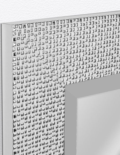 Espejo decorativo de tocador con marco texturizado de azulejos