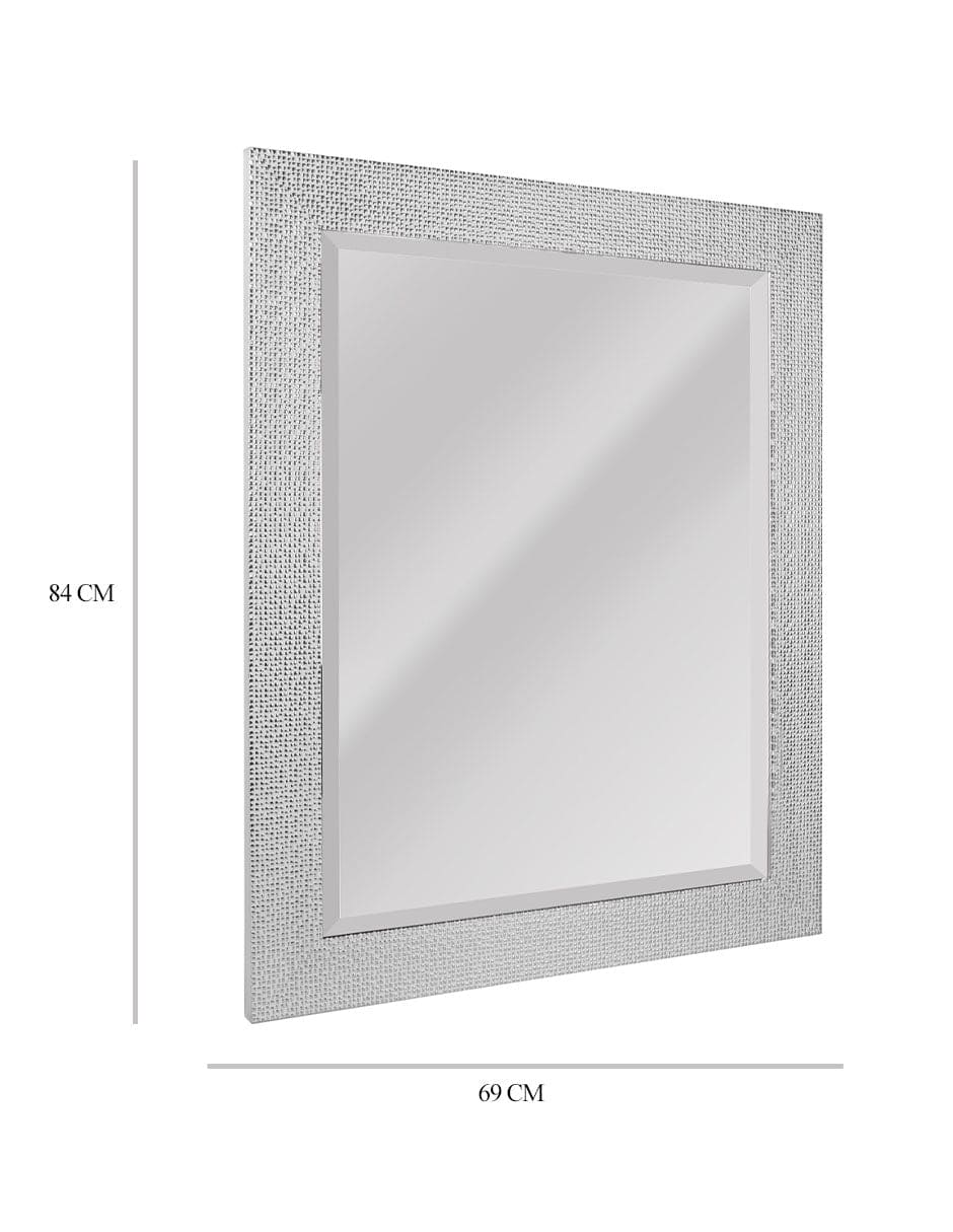 Espejo decorativo de tocador con marco texturizado de azulejos
