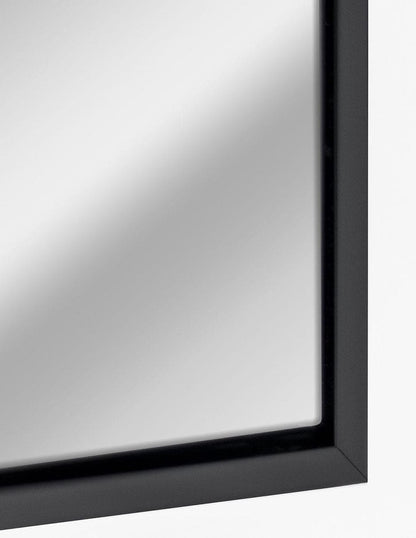 Espejo decorativo con marco negro brillante de pared