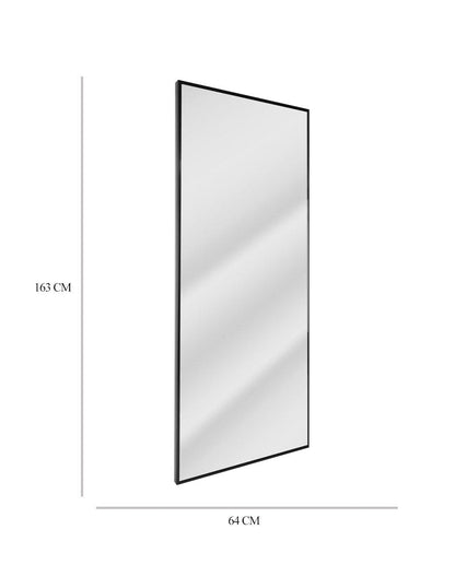 Espejo decorativo con marco negro brillante de pared