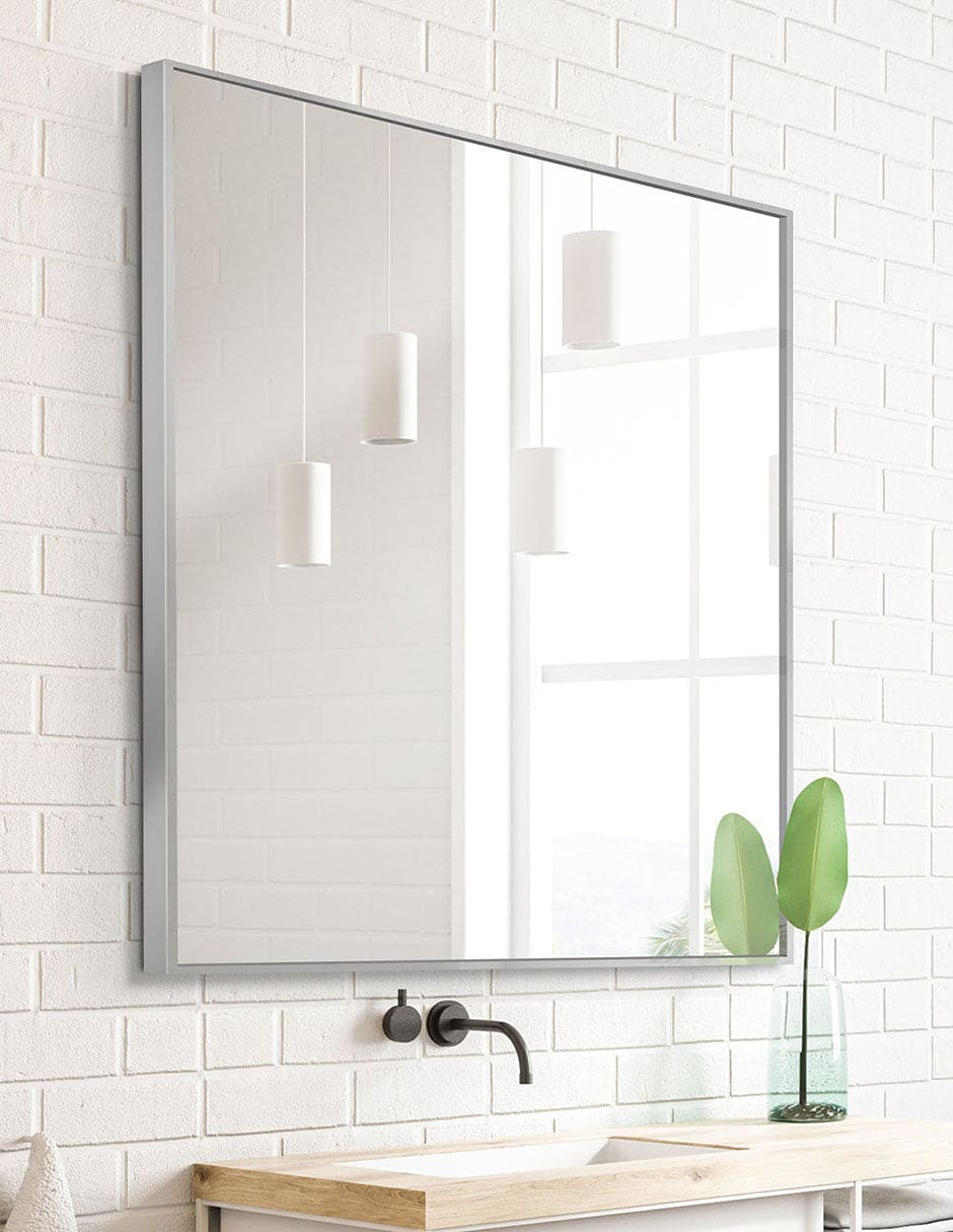 Espejo decorativo de pared con marco de cobre en relieve envejecido
