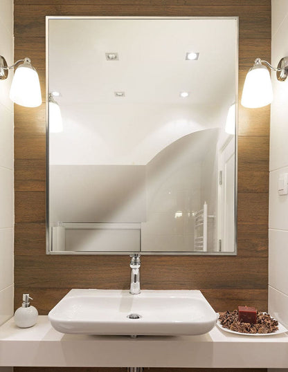 Espejo decorativo para baño rectangular