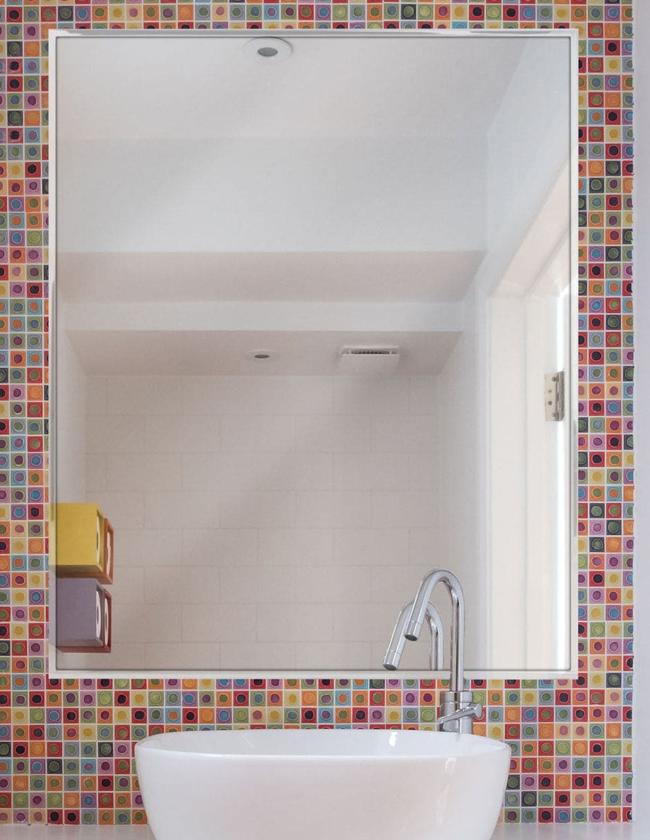 Espejo decorativo para baño rectangular