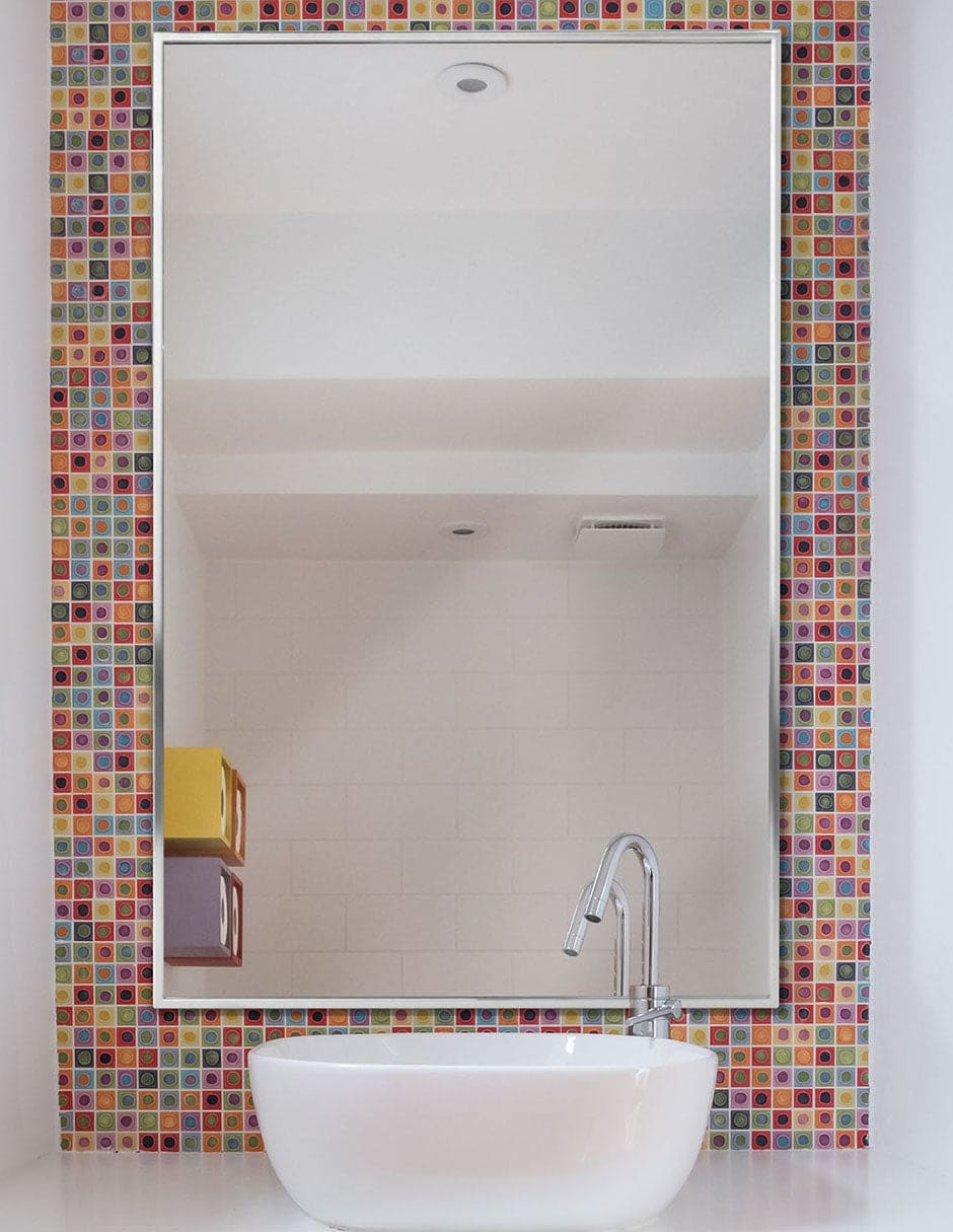 Espejo decorativo para baño rectangular