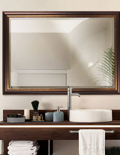Espejo decorativo con marco aceitado