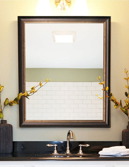 Espejo decorativo con marco aceitado