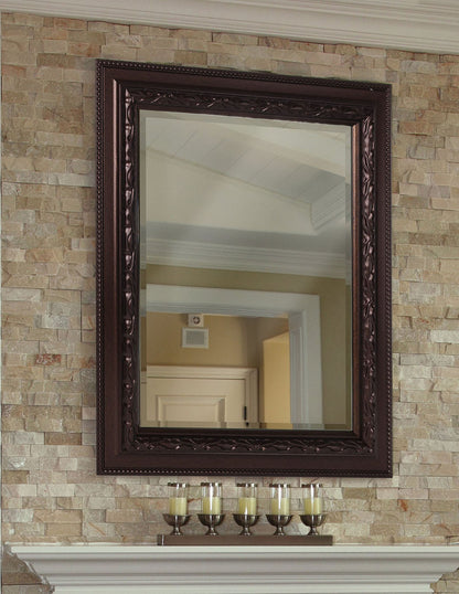 Espejo decorativo con marco en relieve Addyson Rich Chocolate