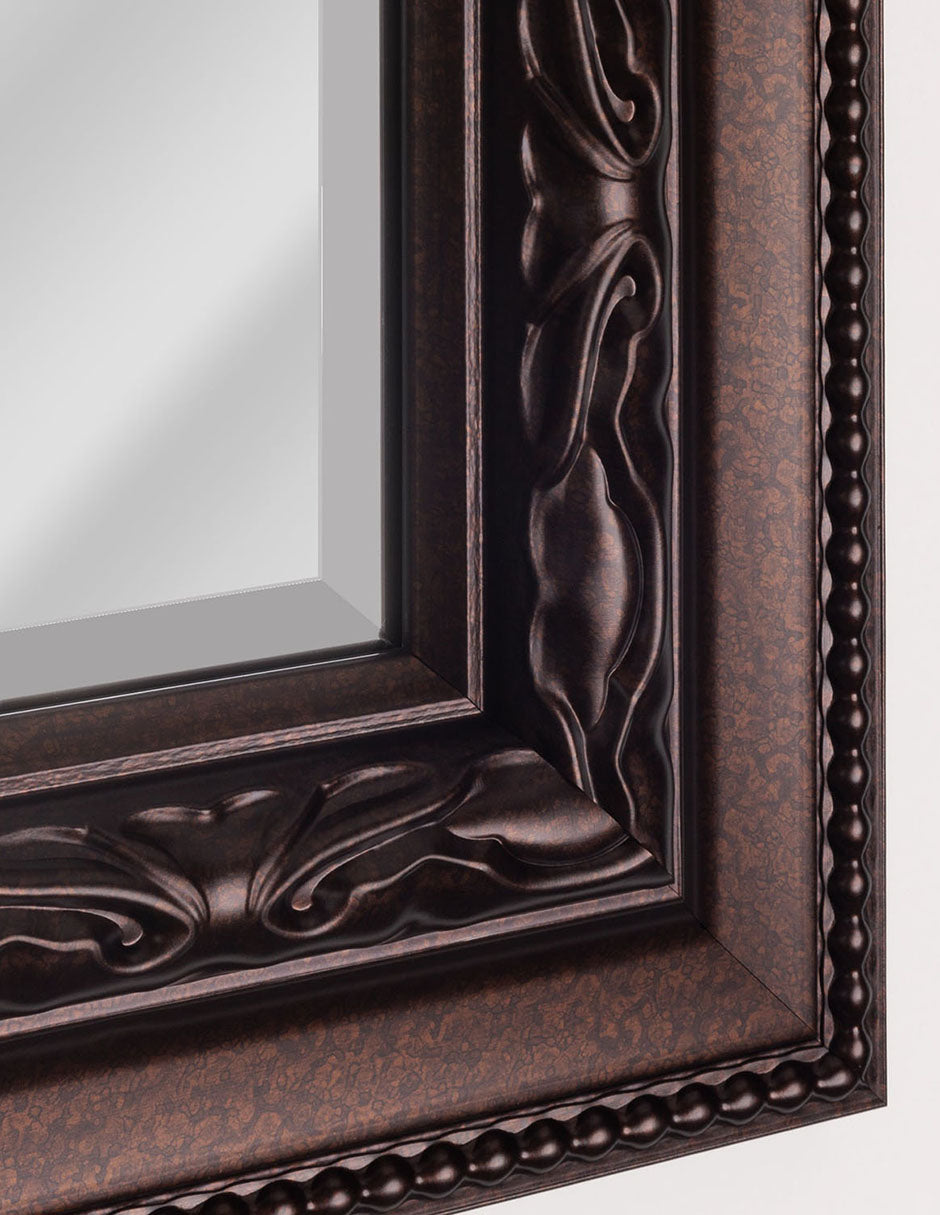 Espejo decorativo con marco en relieve Addyson Rich Chocolate