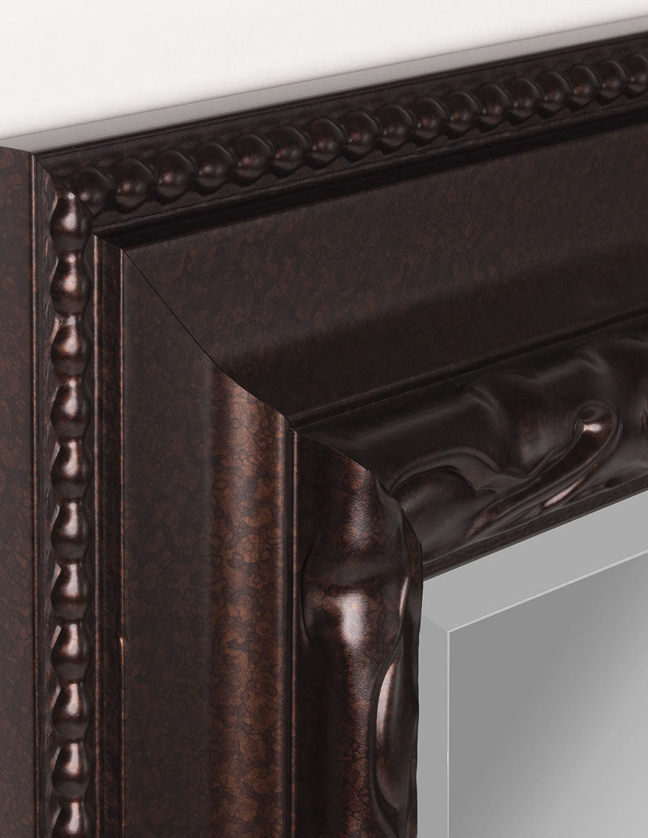 Espejo decorativo con marco en relieve Addyson Rich Chocolate