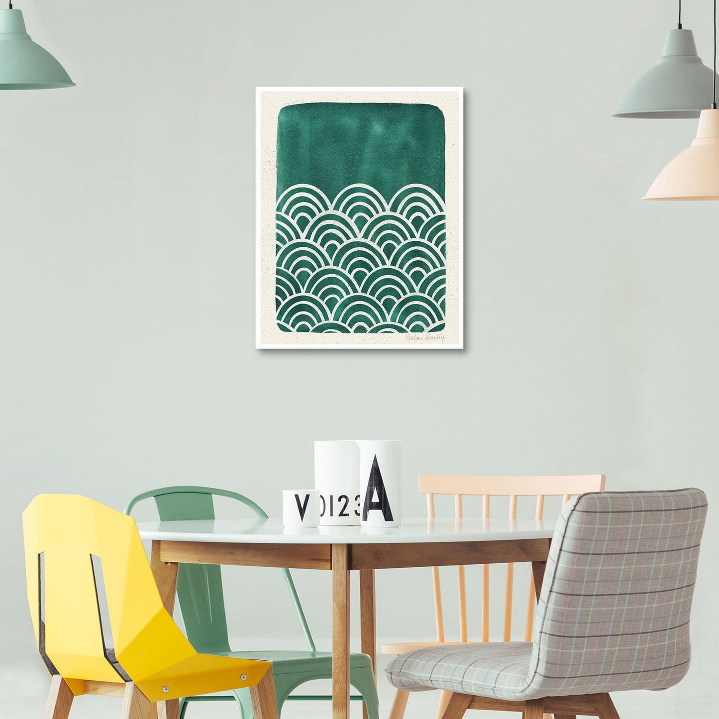 Olas de vieira Teal - Pauline Stanley