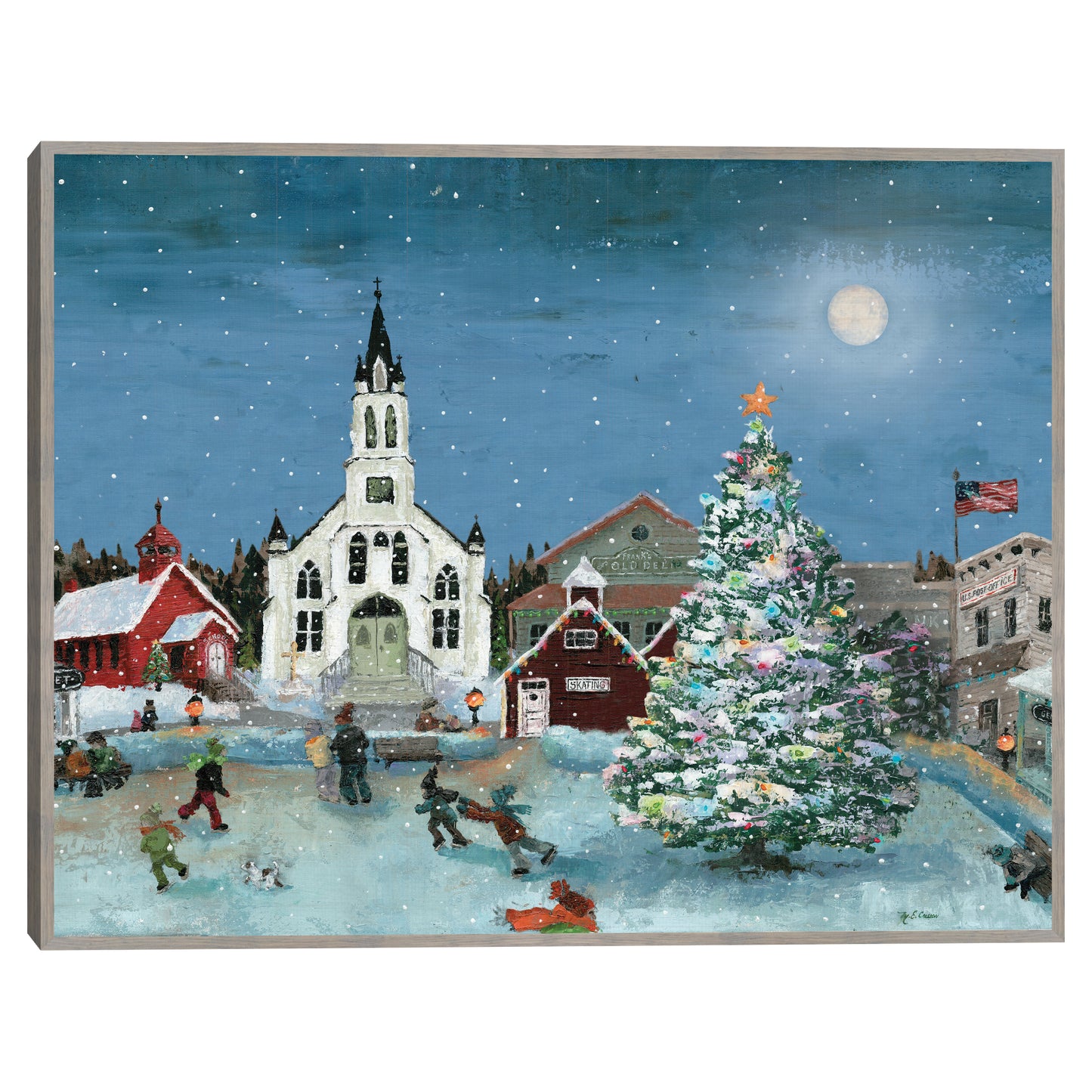 Escena de navidad luna - Marie Elaine Cusson