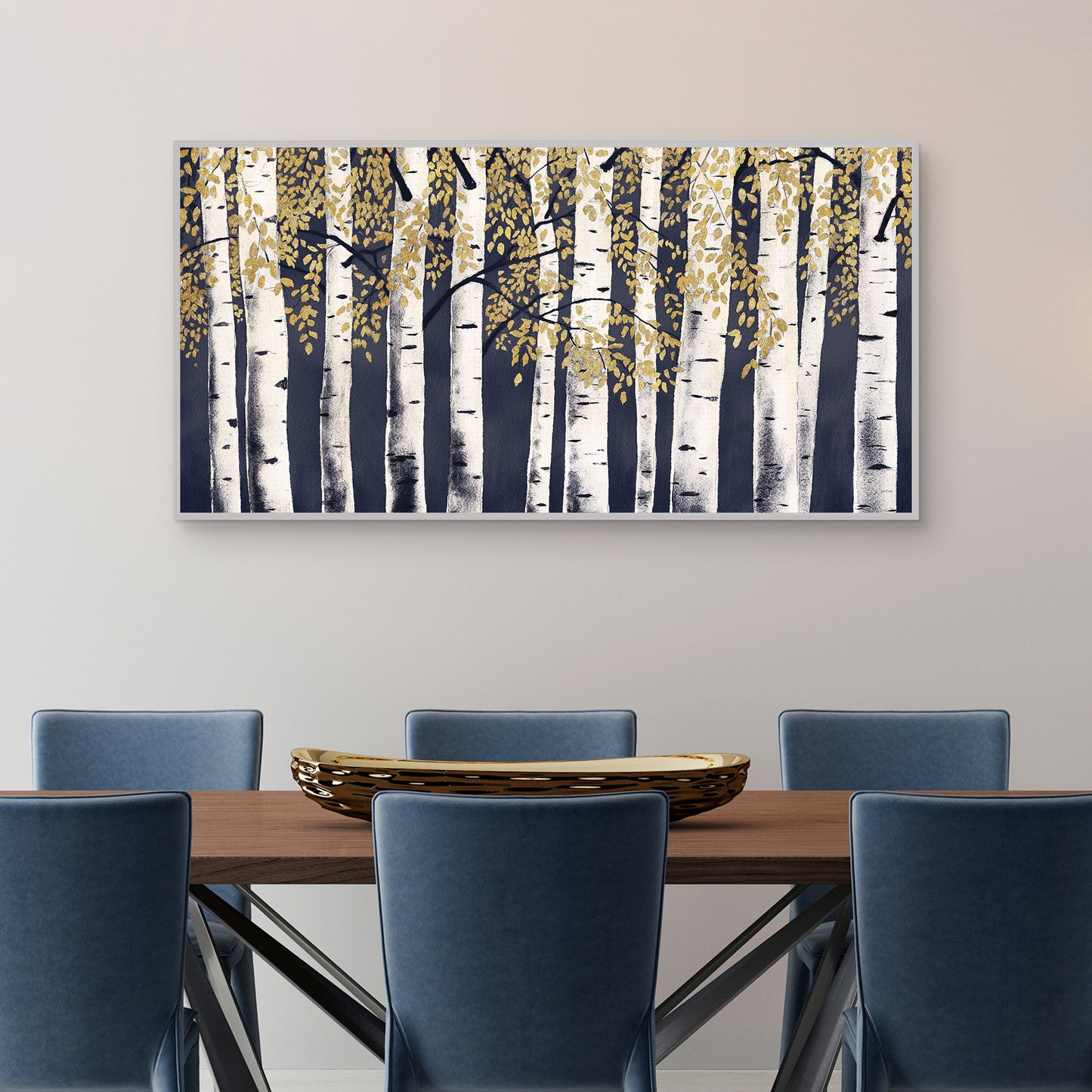 Fresco bosque índigo oro - James Wiens