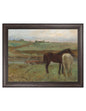 Caballos en un prado - Edgar Degas