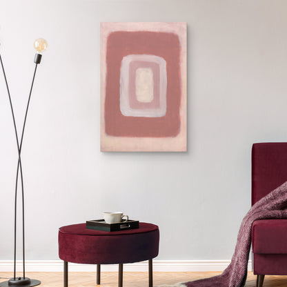 Rosa cuadrado abstracto - Willowbrook Fine Art