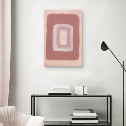 Rosa cuadrado abstracto - Willowbrook Fine Art
