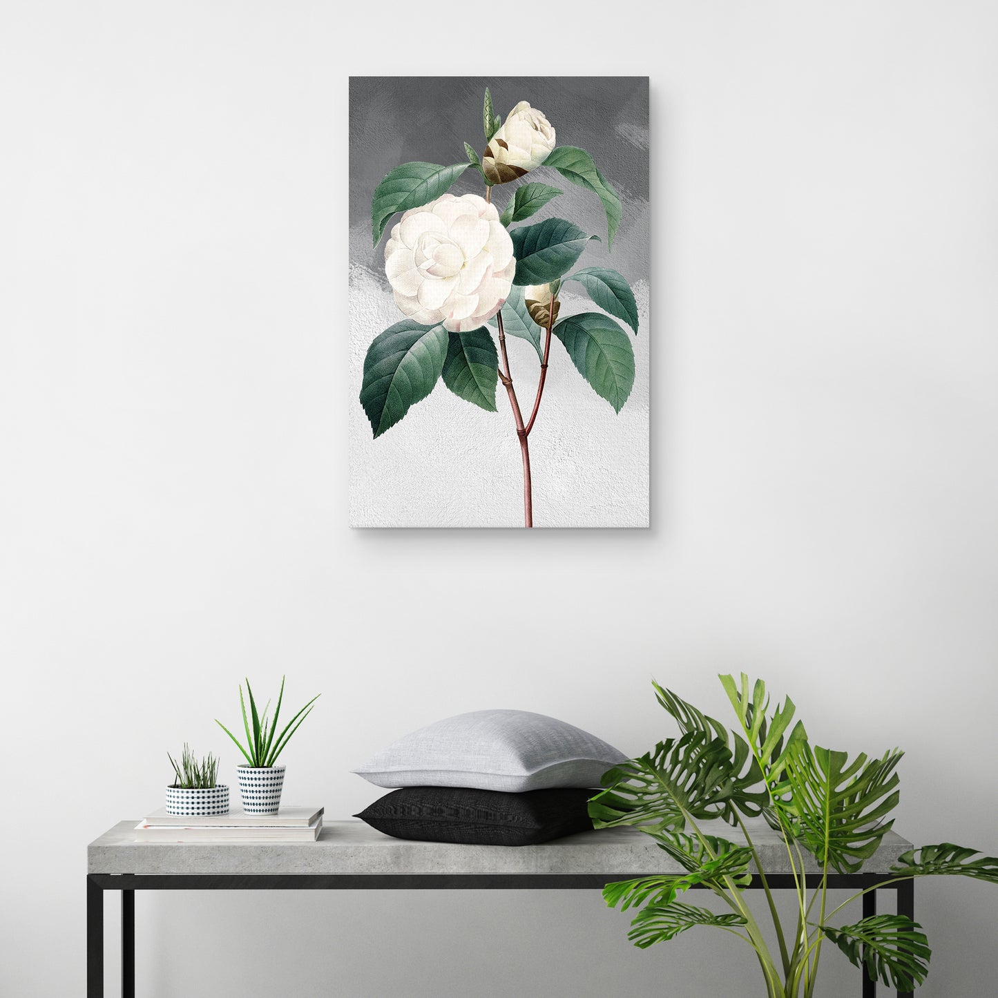 Camelia común blanca gris - Design Lab