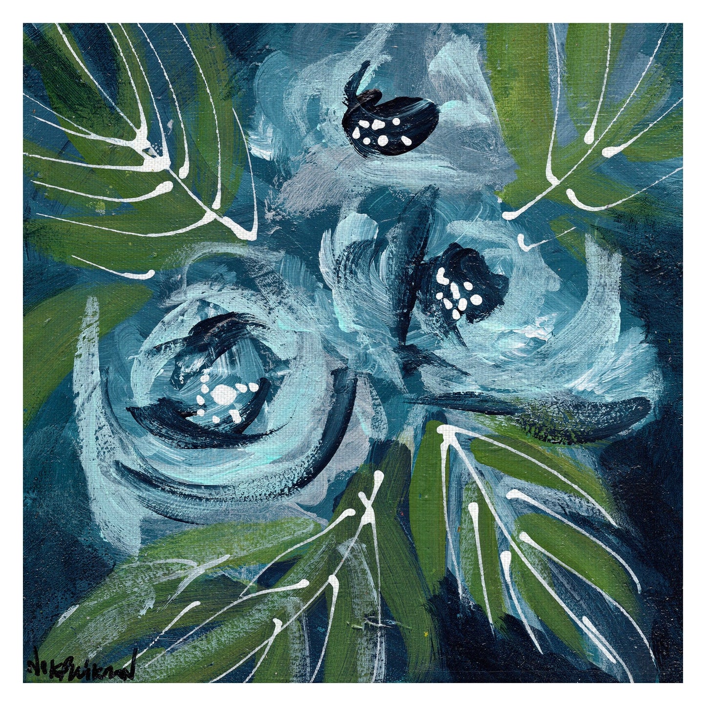 Flores azules - Nikol Wikman