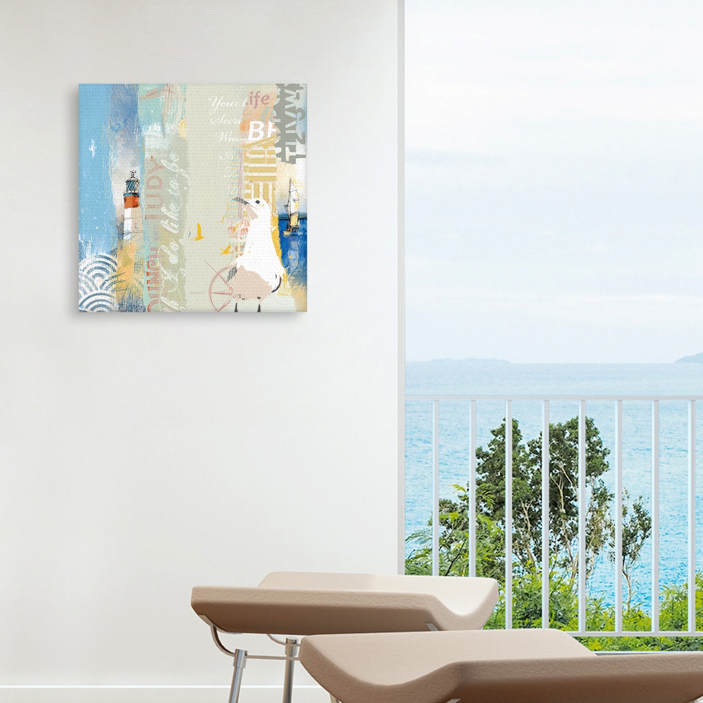Reloj Coastal Collage - Ken Hurd