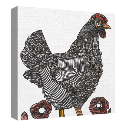 Gallo blanco y negro - Sharon Nullmeyer