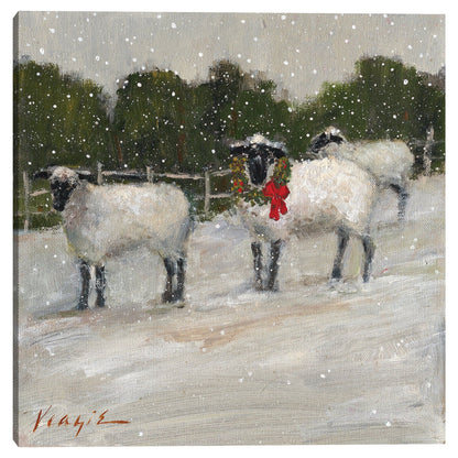 Ovejas en la nieve - Mary Miller Veazie