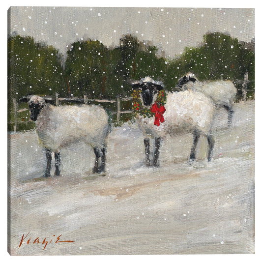 Ovejas en la nieve - Mary Miller Veazie