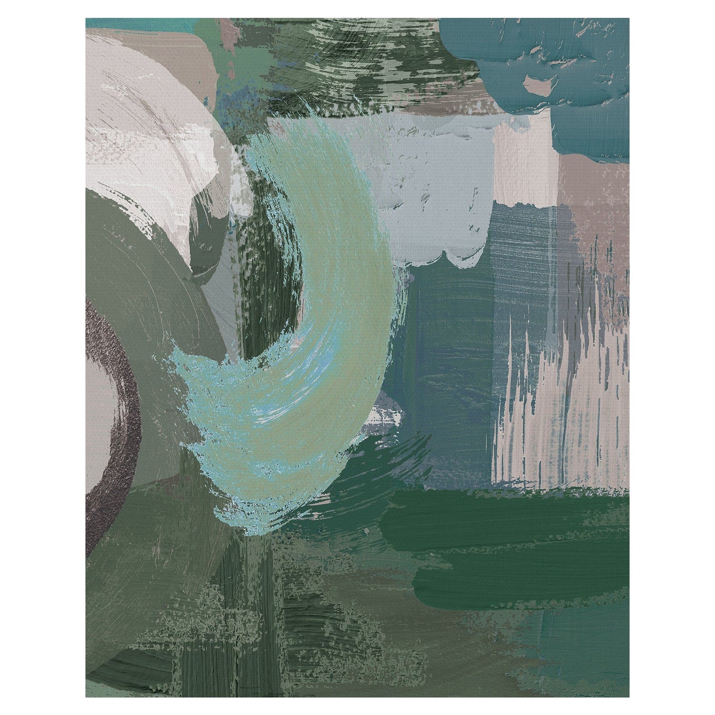Verde oliva abstracto - Willowbrook Fine Art