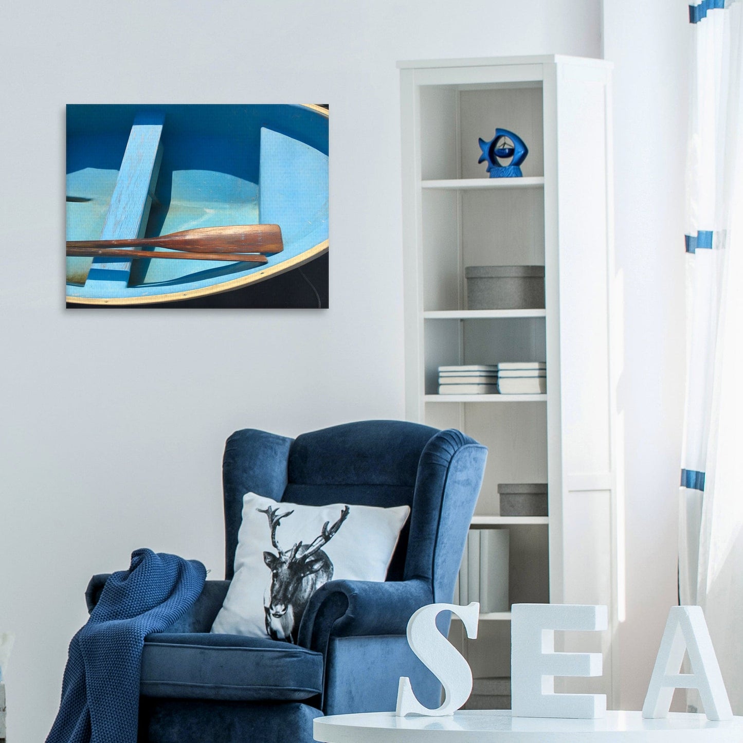 Barco de madera azul - Graffi-tee Studio