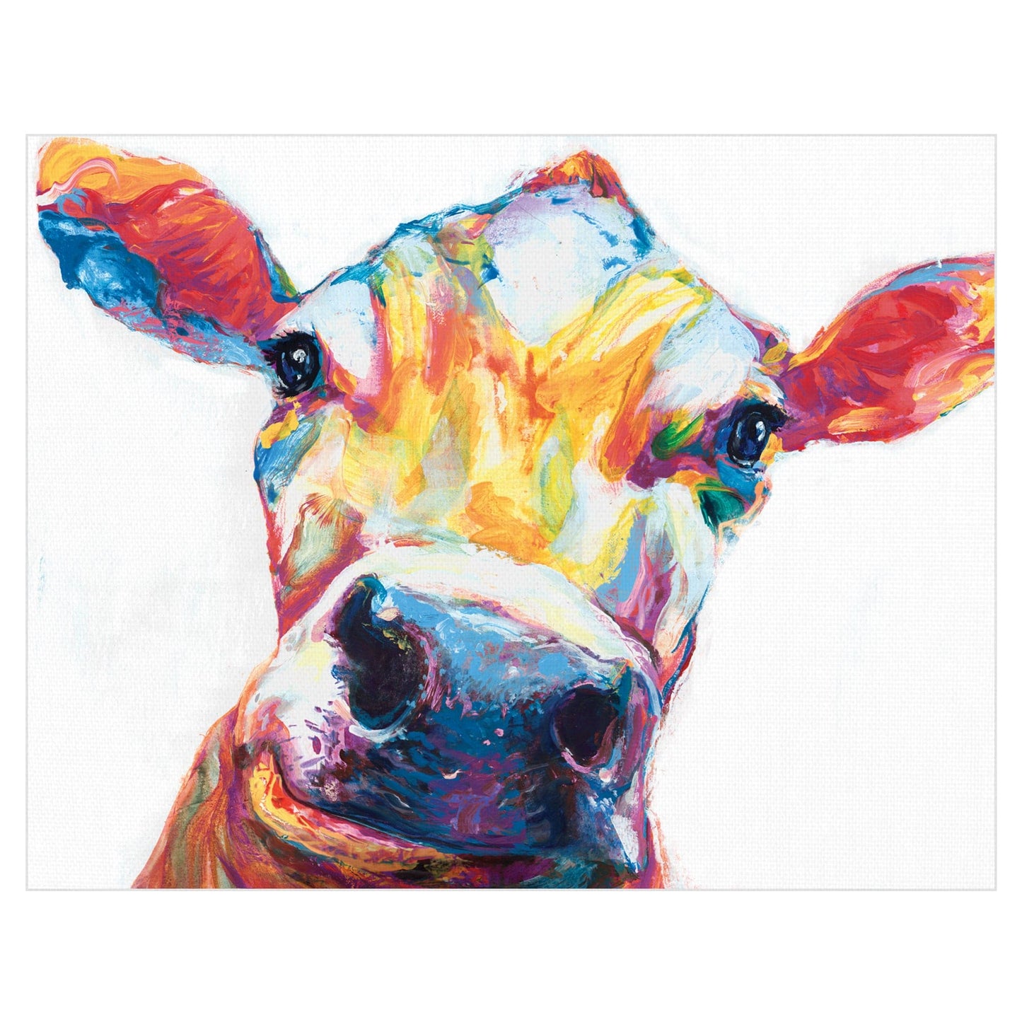 Vaca sonriente blanca I - Willowbrook Fine Art