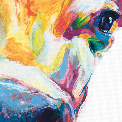 Vaca sonriente blanca I - Willowbrook Fine Art