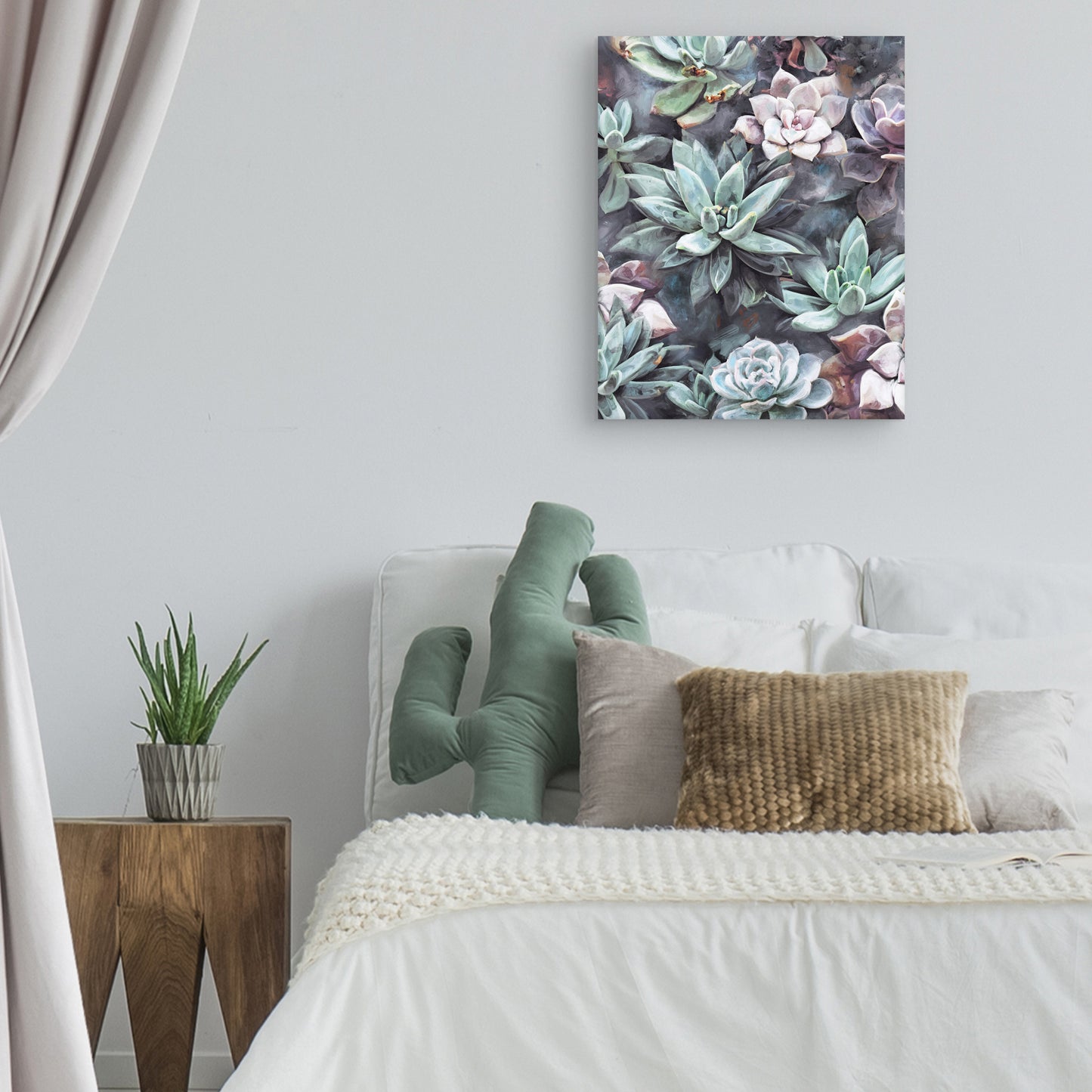 Suculentas sobre gris - Studio Arts
