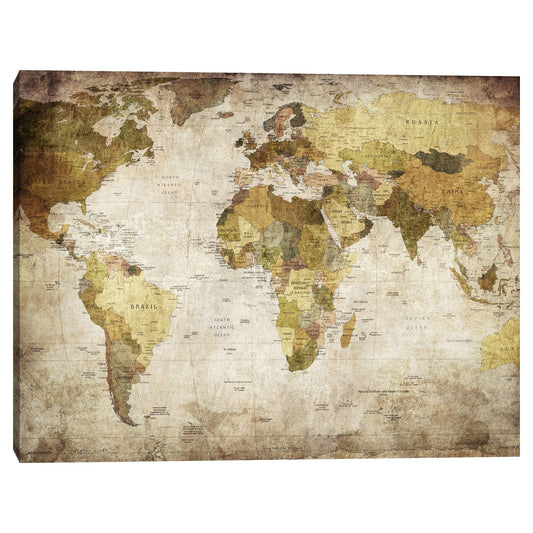 Mapa Dorado del Mundo - Belle Maison