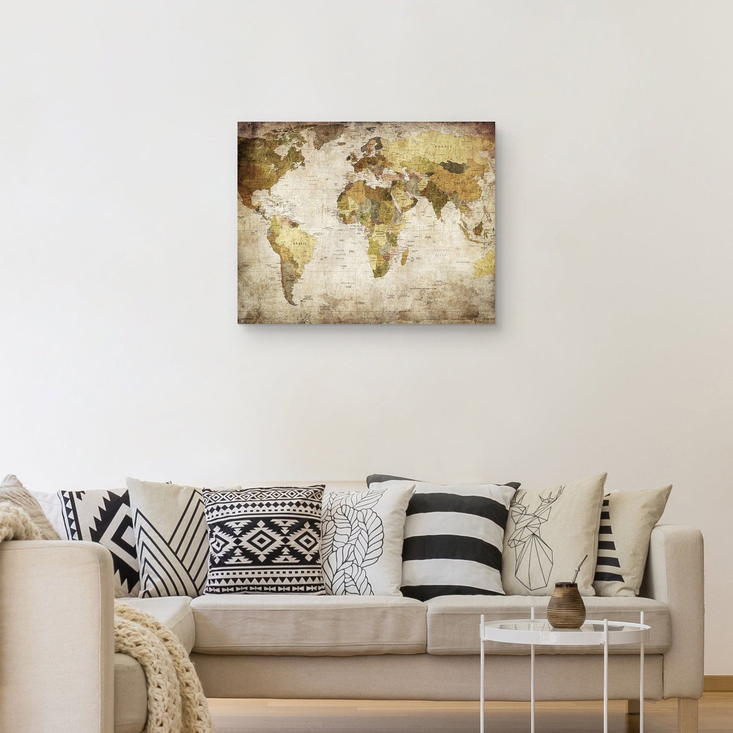 Mapa Dorado del Mundo - Belle Maison