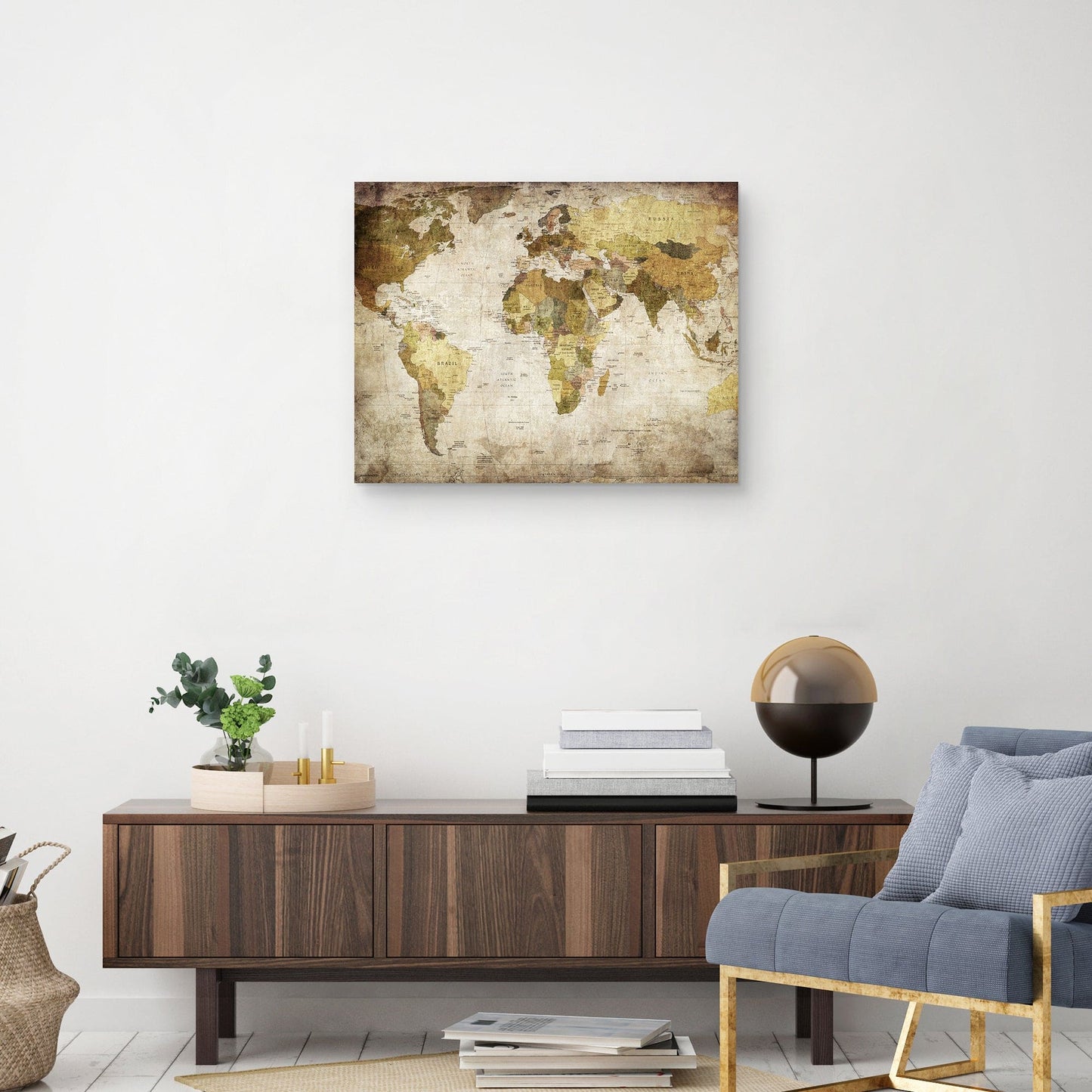 Mapa Dorado del Mundo - Belle Maison