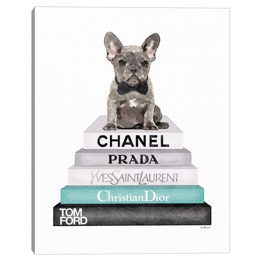 Pila de libros Frenchie verde azulado - Amanda Greenwood