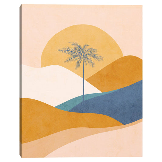 Atardecer de palmeras tropicales - Dominique Vari