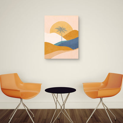 Atardecer de palmeras tropicales - Dominique Vari