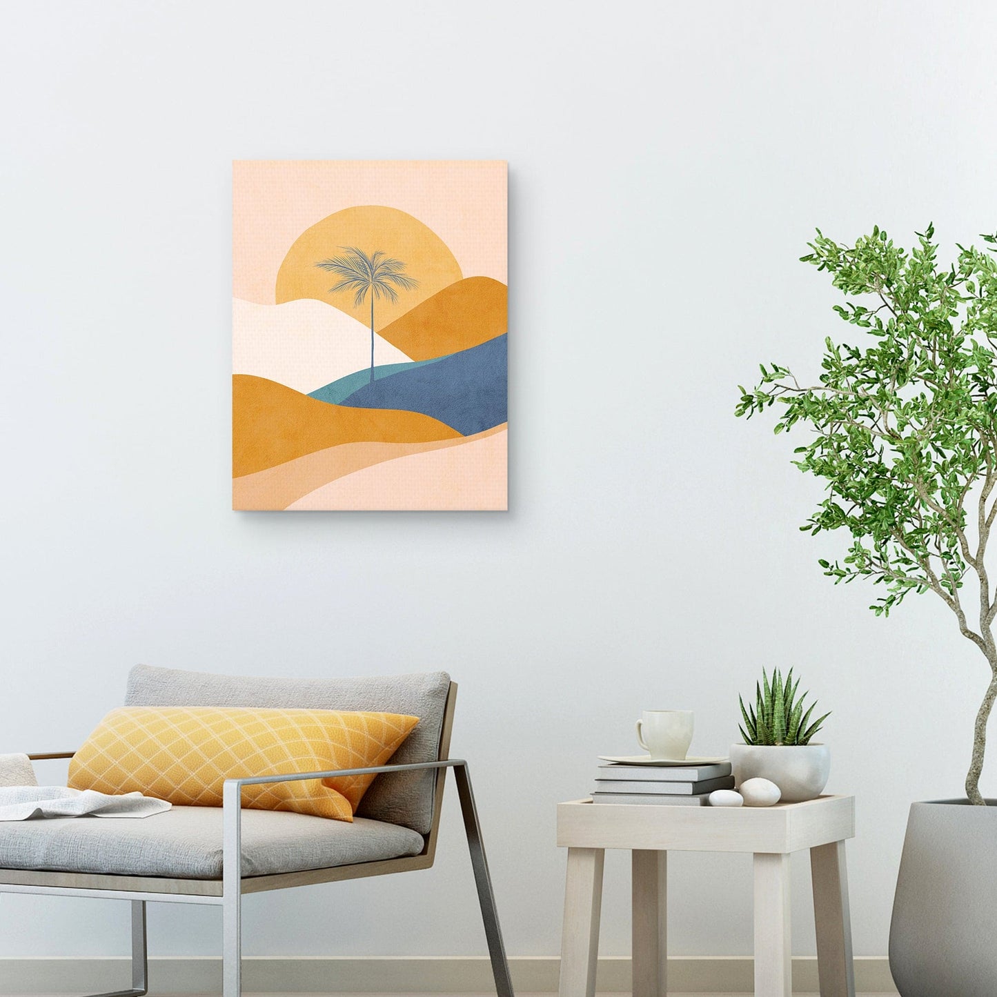 Atardecer de palmeras tropicales - Dominique Vari