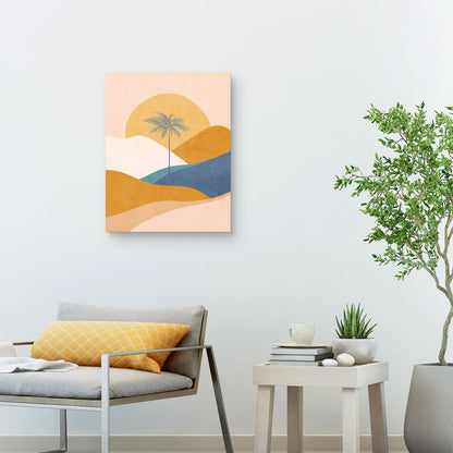 Atardecer de palmeras tropicales - Dominique Vari