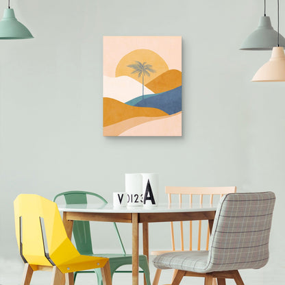 Atardecer de palmeras tropicales - Dominique Vari