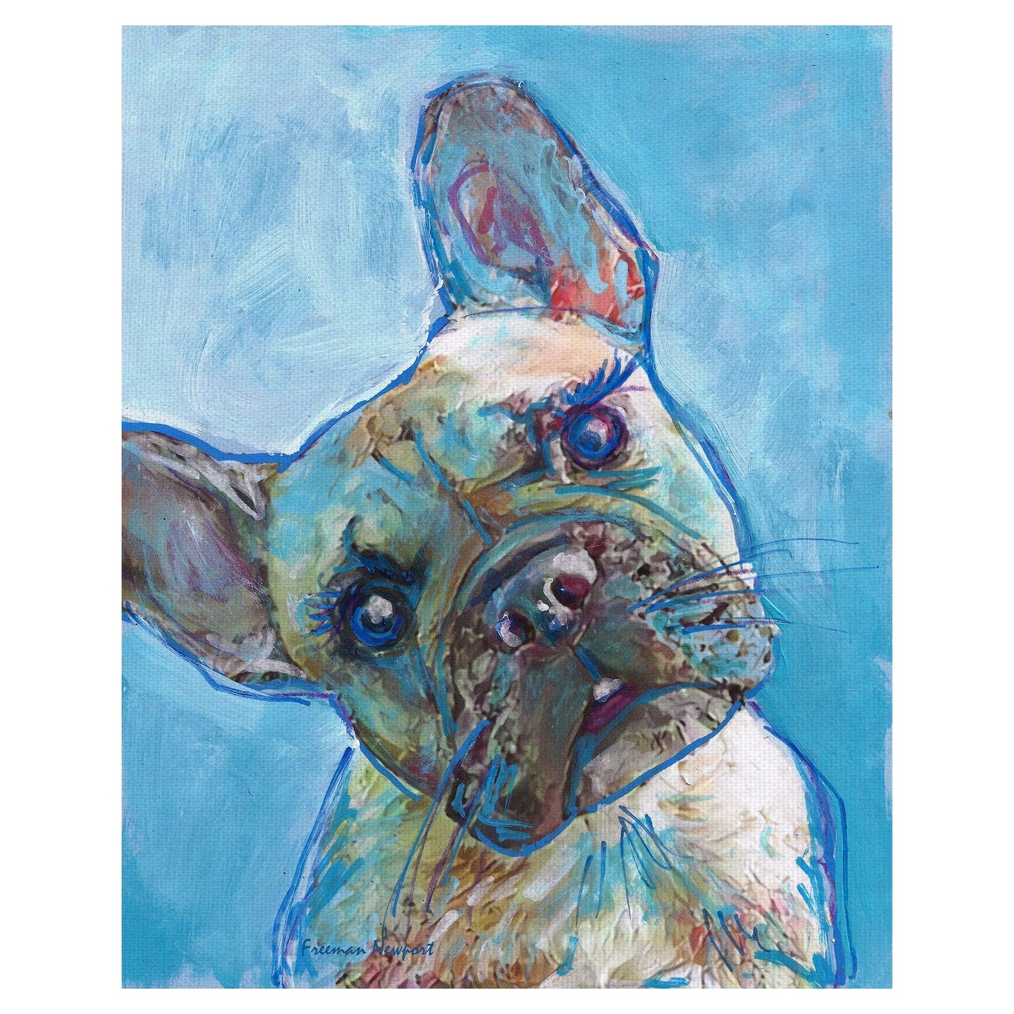 Bulldog Francés Cachorro Azul - Freeman Newport