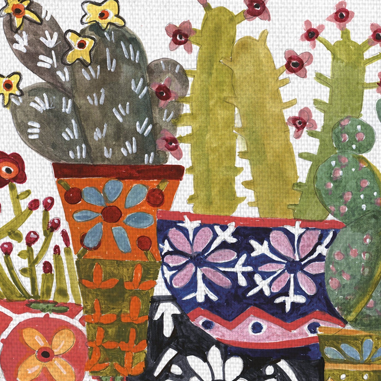 Cactus sobre blanca y negra - Sharon Nullmeyer
