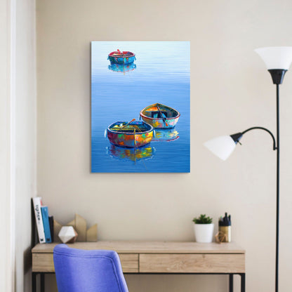 Tres Barcos Azul Vertical - Edward Park