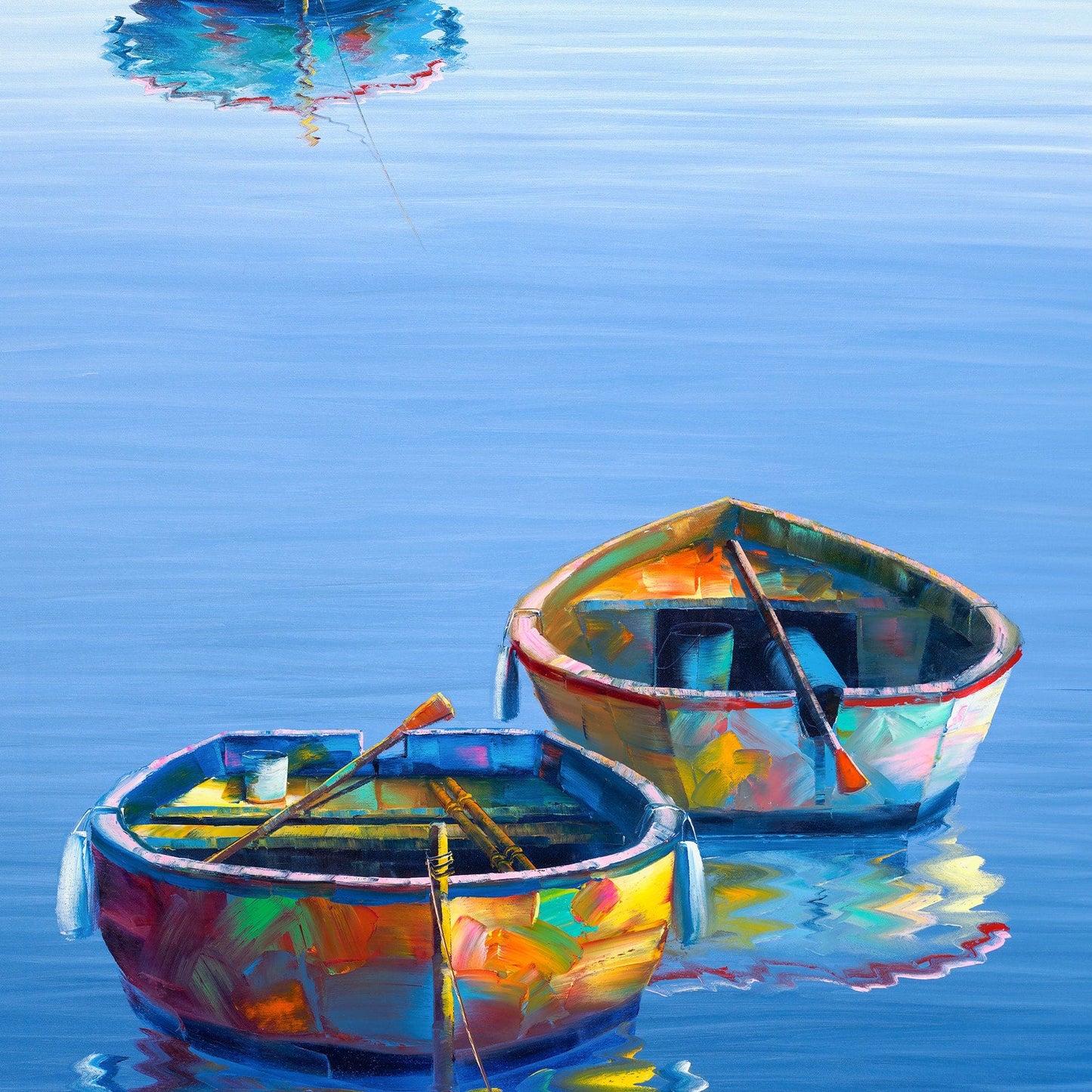 Tres Barcos Azul Vertical - Edward Park