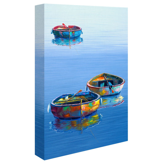 Tres Barcos Azul Vertical - Edward Park