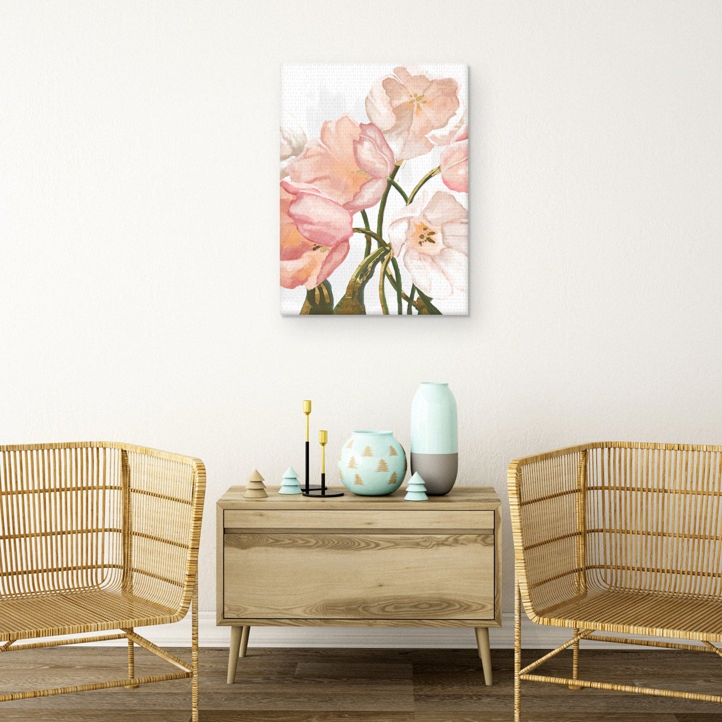 Tulipanes de rubor rosa - Willowbrook Fine Art